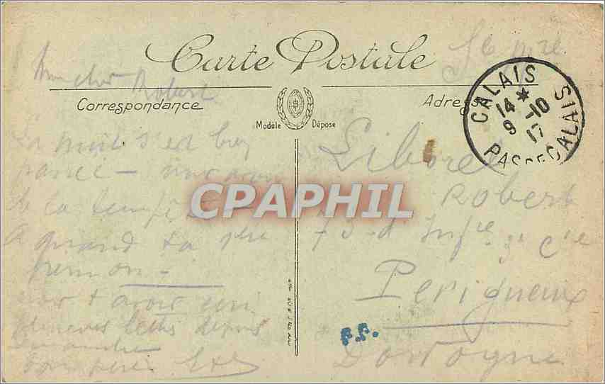 CPA Calais La Plage L'Heure du Bain  — Rückseite