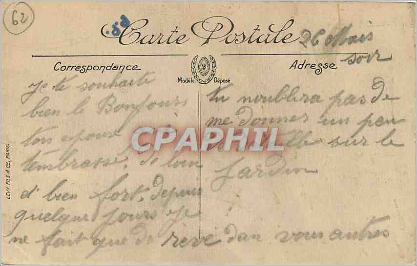 CPA Calais Le Casino et la Plage  — Rückseite