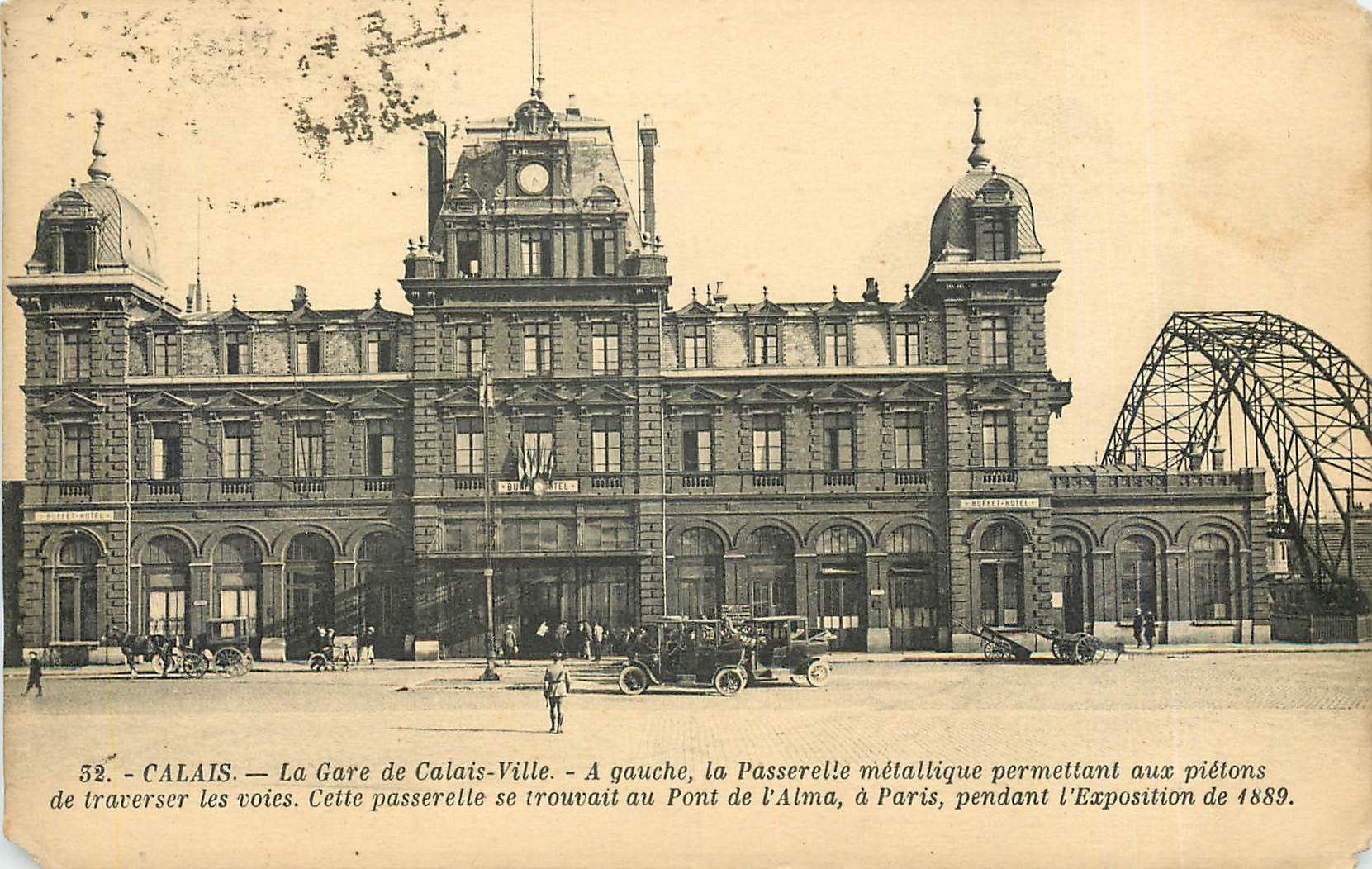 CPA Calais La Gare de Calais Ville 