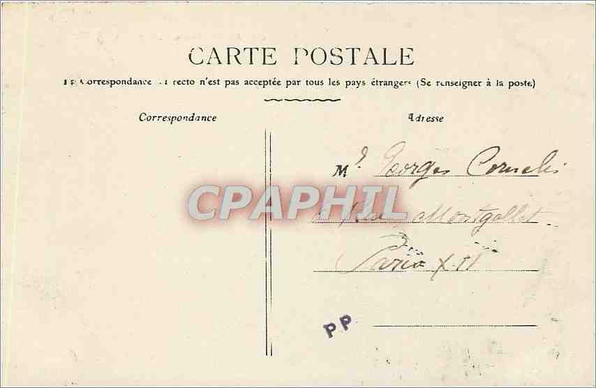 CPA Calais Bassin Carnot Bateau — Rückseite