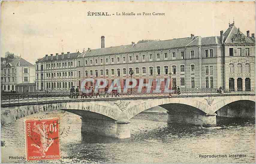 CPA Epinal La Moselle au Pont Carnot 