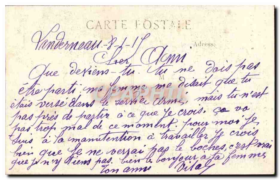 CPA Lit clos a etage Bretagne La courte echelle enfant — Rückseite