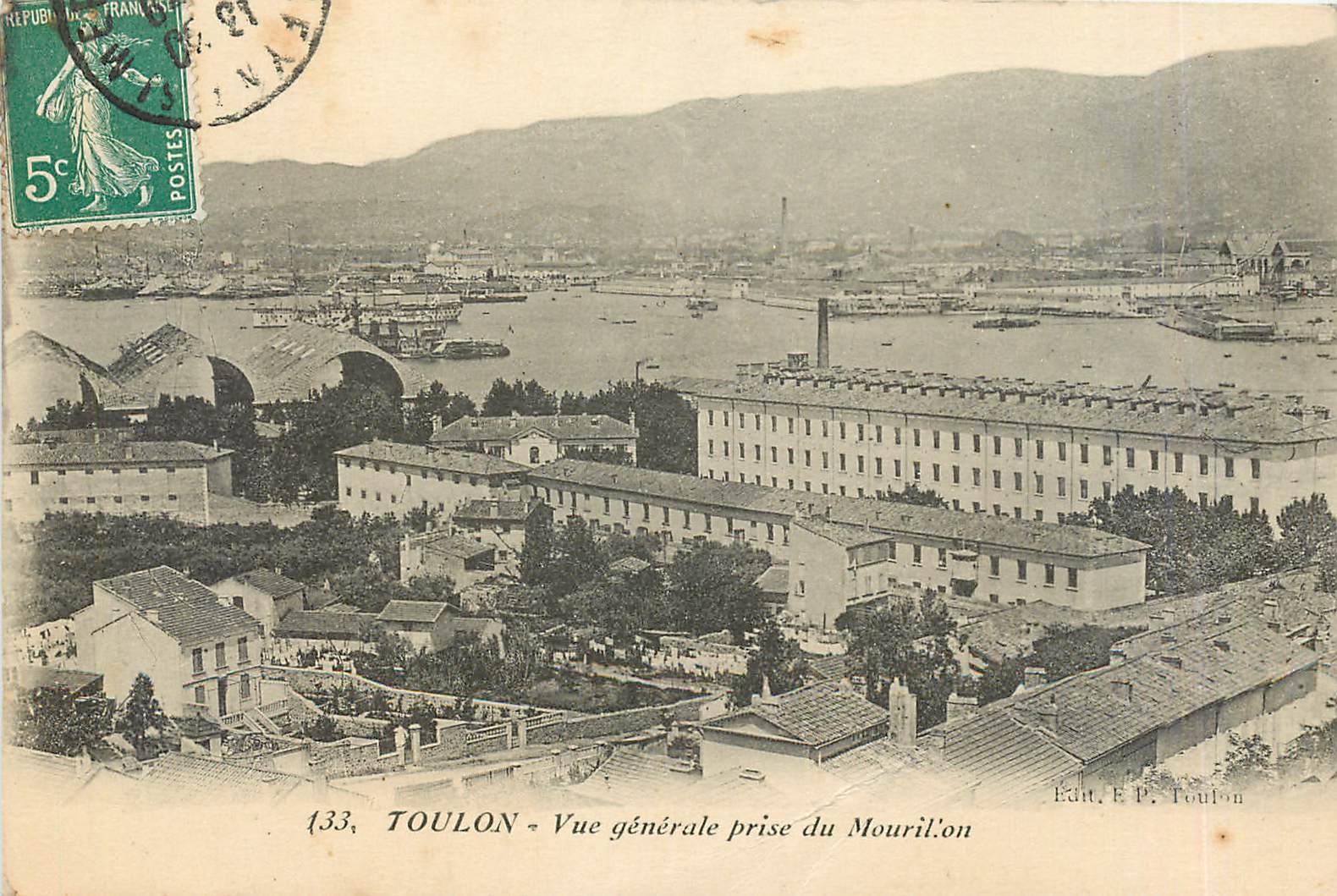 CPA TOULON-Vue generale prise du Mourillon