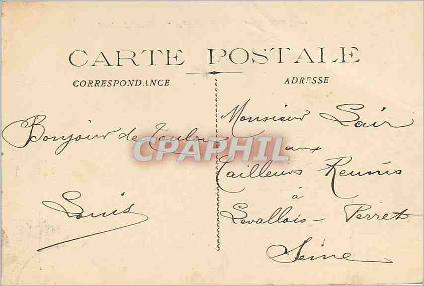 CPA TOULON-Vue generale prise du Mourillon — Rückseite