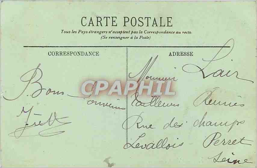 CPA BEAUVAIS-L'Eveche — Rückseite