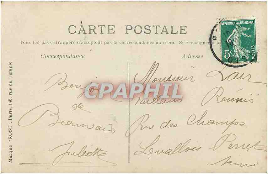 CPA BEAUVAIS-(Oise)-La Cathedrale St pierre — Rückseite