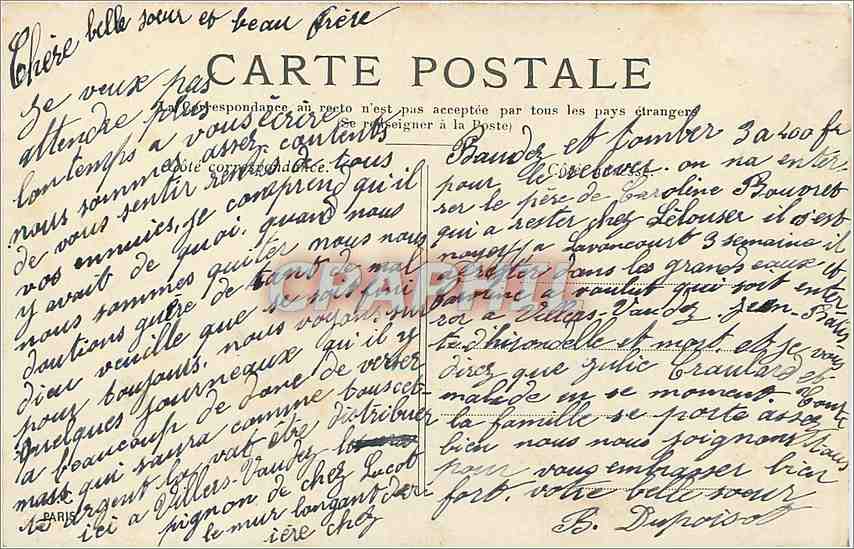 CPA PARIS-La Colonne Vendome — Rückseite