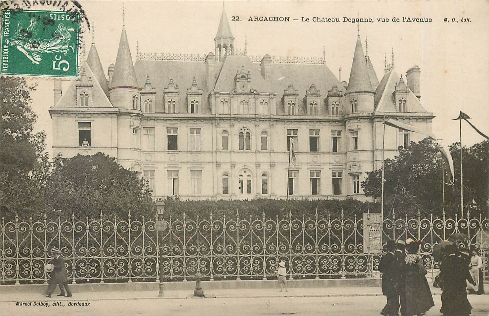 CPA ARCACHON-Le Chateau degnnes  vue de l'avenue