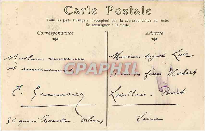 CPA ORLEANS-Les fetes de jeanne d'Arc  le soir du 7 Mai 1905 — Verso
