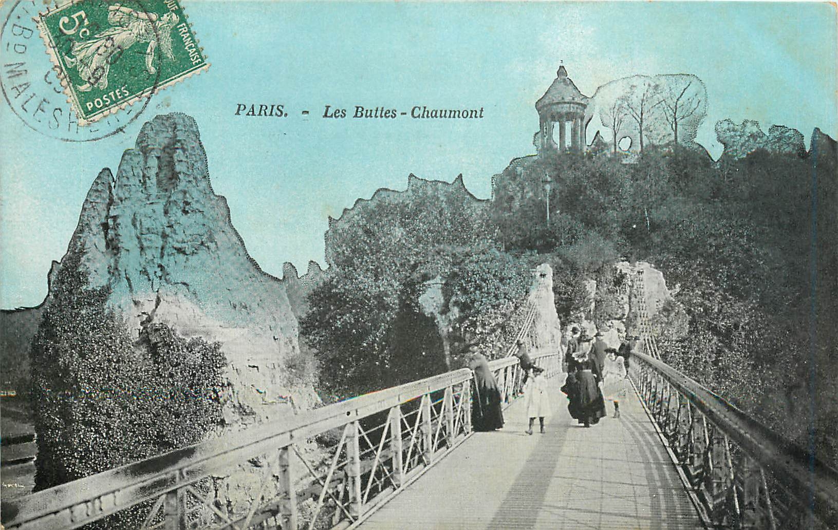 CPA PARIS-Les buttes- Chaumont