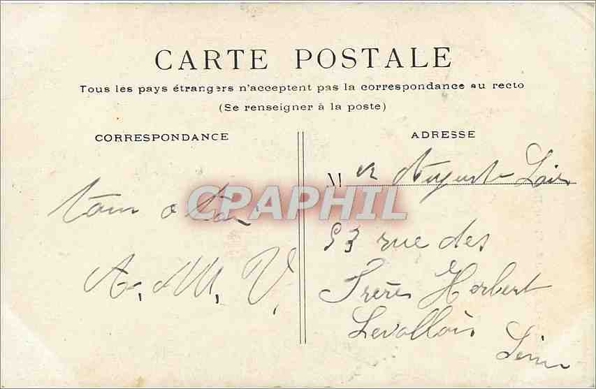 CPA PARIS-Monument de Victor-Hugo — Rückseite