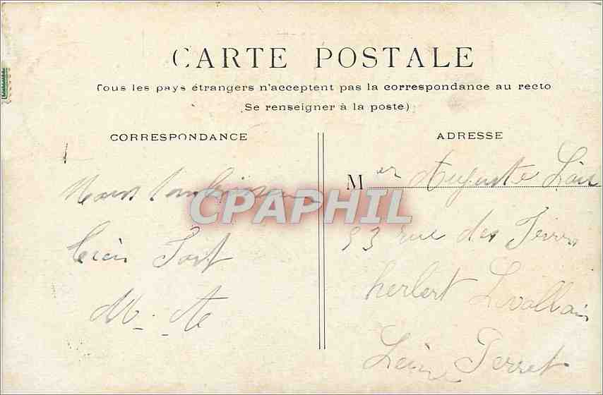 CPA PARIS-Palais du luxembourg — Rückseite