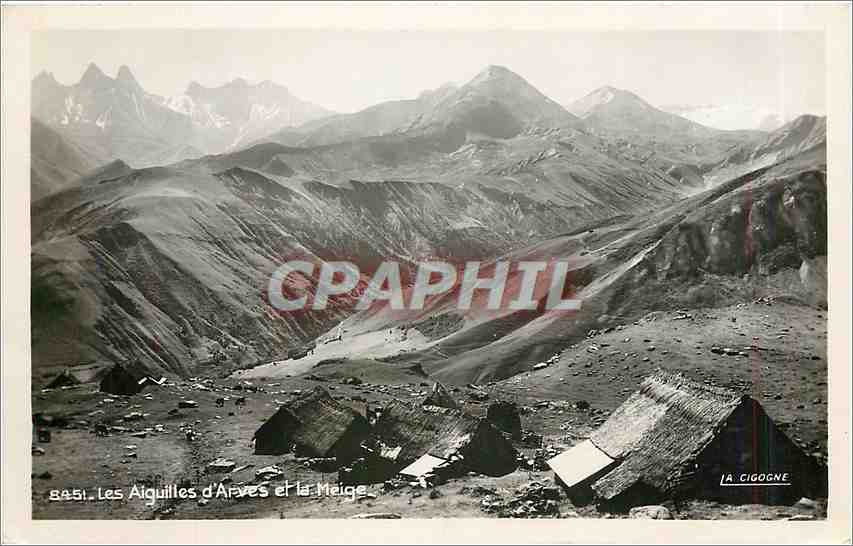 CPM Les Aiguilles 'Arves et la Meige- La Cigogne