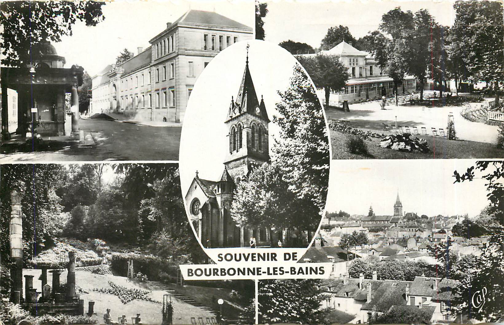 CPM Bourbonne les-bains -Buvette -etablssement Thermal Egise