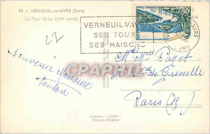 La Tour Grise — XVème siècle — Éditions Gaby — Rückseite