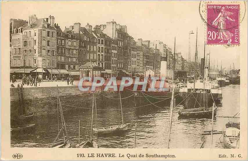 CPA LE HAVRE  Le Quai de Southampton Bateaux