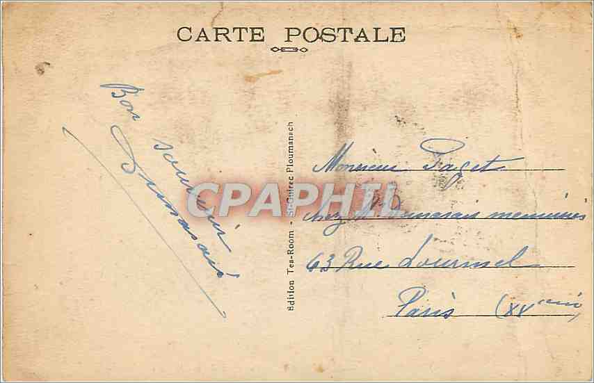 CPA PLOUMANACH (C DU N)-Vue generale sur le Port Bateaux — Rückseite
