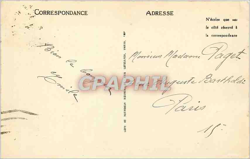 CPA BREST-La Jetee un jur de Tempete-ND Phare — Rückseite