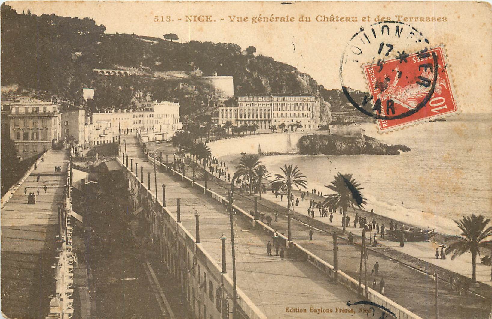 CPA NICE-Vue generale du Chteau et des Terrasses