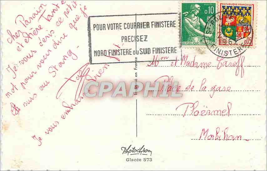 CPA VŒUX Cheval Enfant — Verso