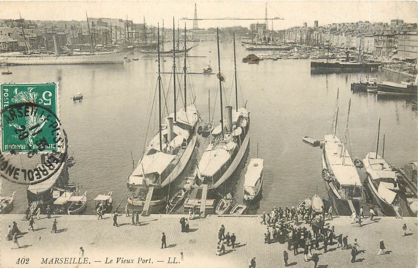 CPA MARSEILLE-Le vieux Port Bateaux