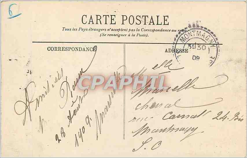 CPA MARSEILLE-Le vieux Port Bateaux — Rückseite