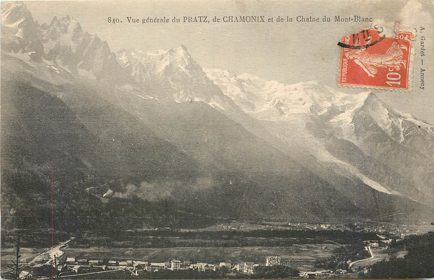 CPA Vue generale du PATZ  DE CHAMONIX ET DE LACHAINE DU MONT-BLANC