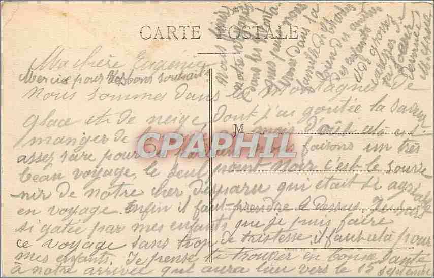 CPA Vue generale du PATZ  DE CHAMONIX ET DE LACHAINE DU MONT-BLANC — Verso
