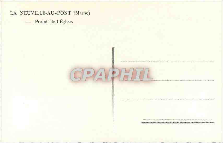 La Neuville-au-Pont (Marne) — Portail de l'Église — CPAPHIL — Reverso