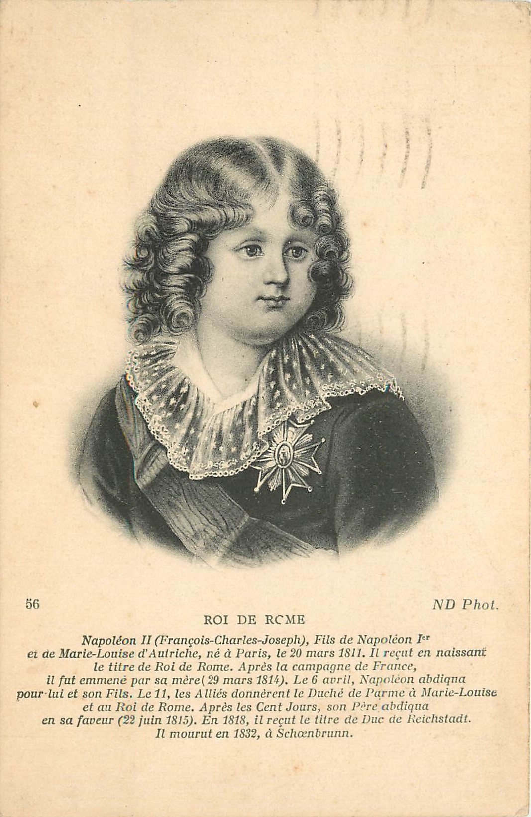 CPA ROI DE ROME Napoleon II