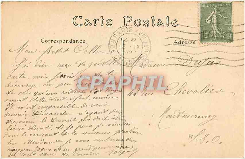 CPA ROI DE ROME Napoleon II — Rückseite