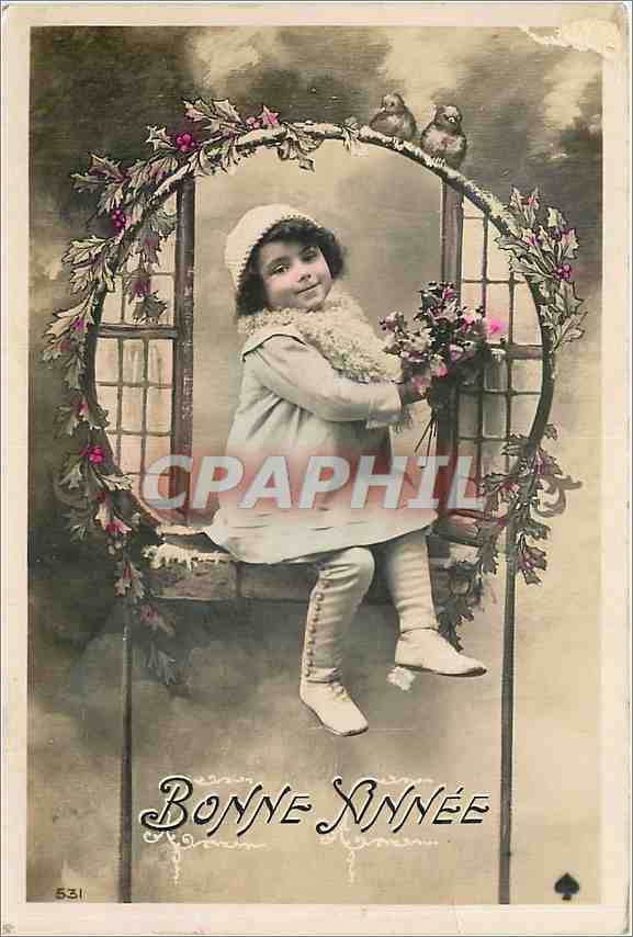 CPA VŒUX Enfant