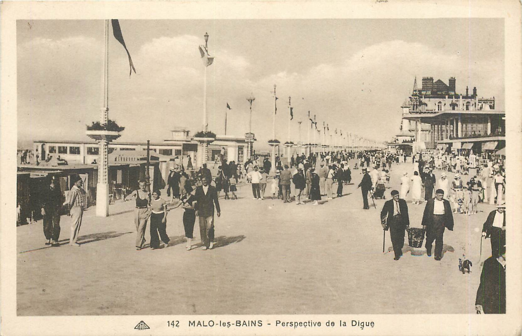 CPA MALO LES BAINS-Perspective de la digue