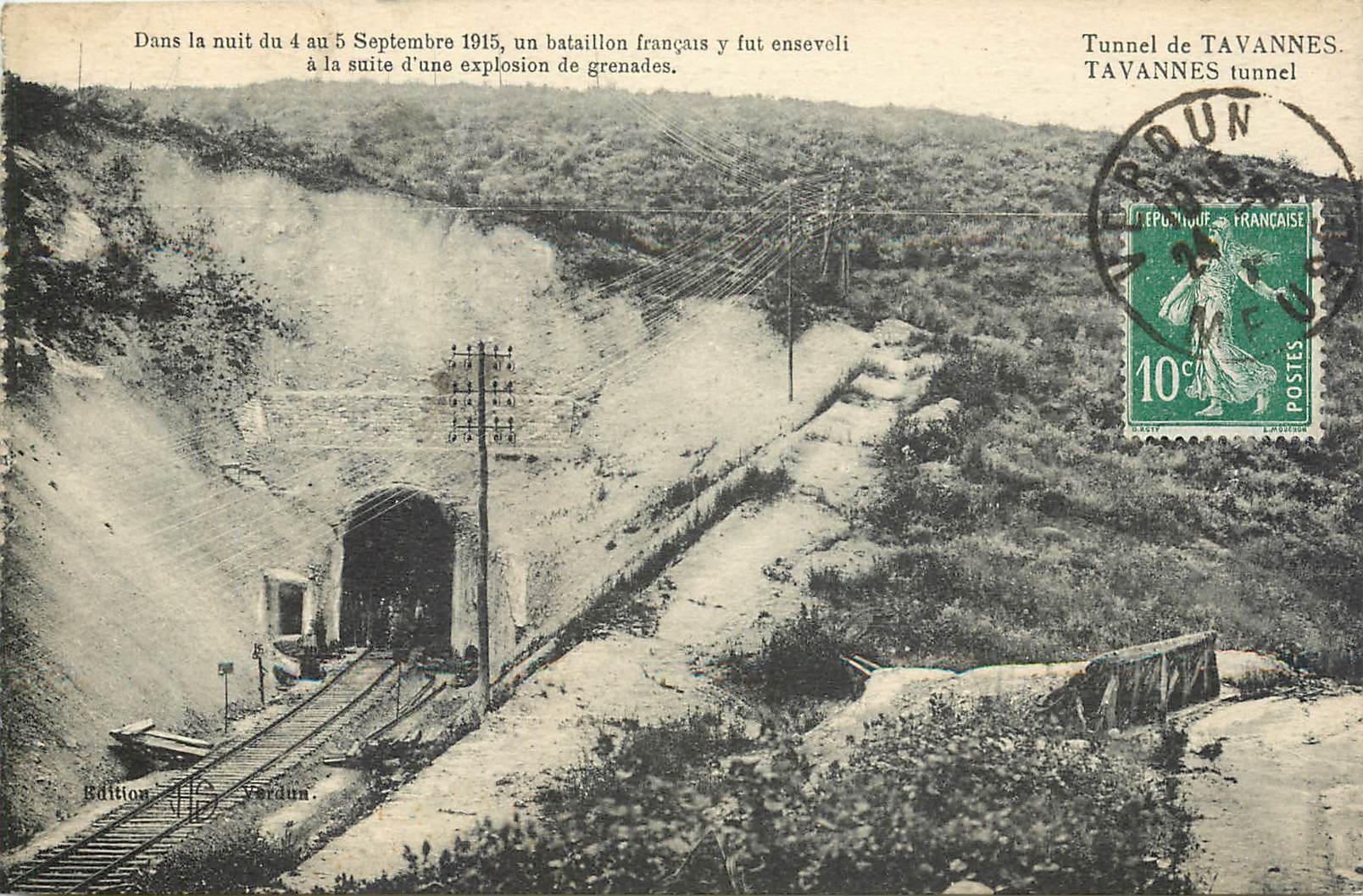 CPA Tunnel de Tavannes Militaria