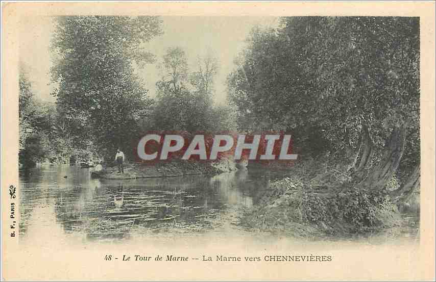 CPA LE TOUR DE MARNE-La Marne vers CHENNEVIERES