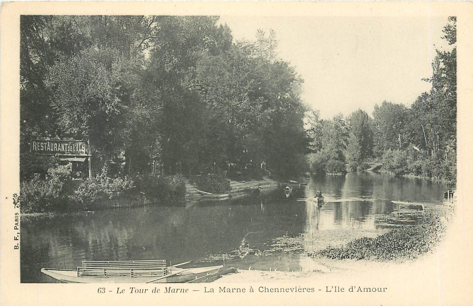 CPA LE TOUR DE MARNE-La Marne vers CHENNEVIERES-L'Ile d'amour