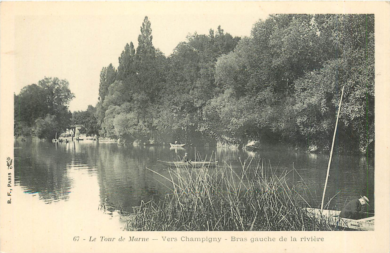 CPA LE TOUR DE MARNE-Vers Champigny-bras gauche de la riviere Peche Pecheur