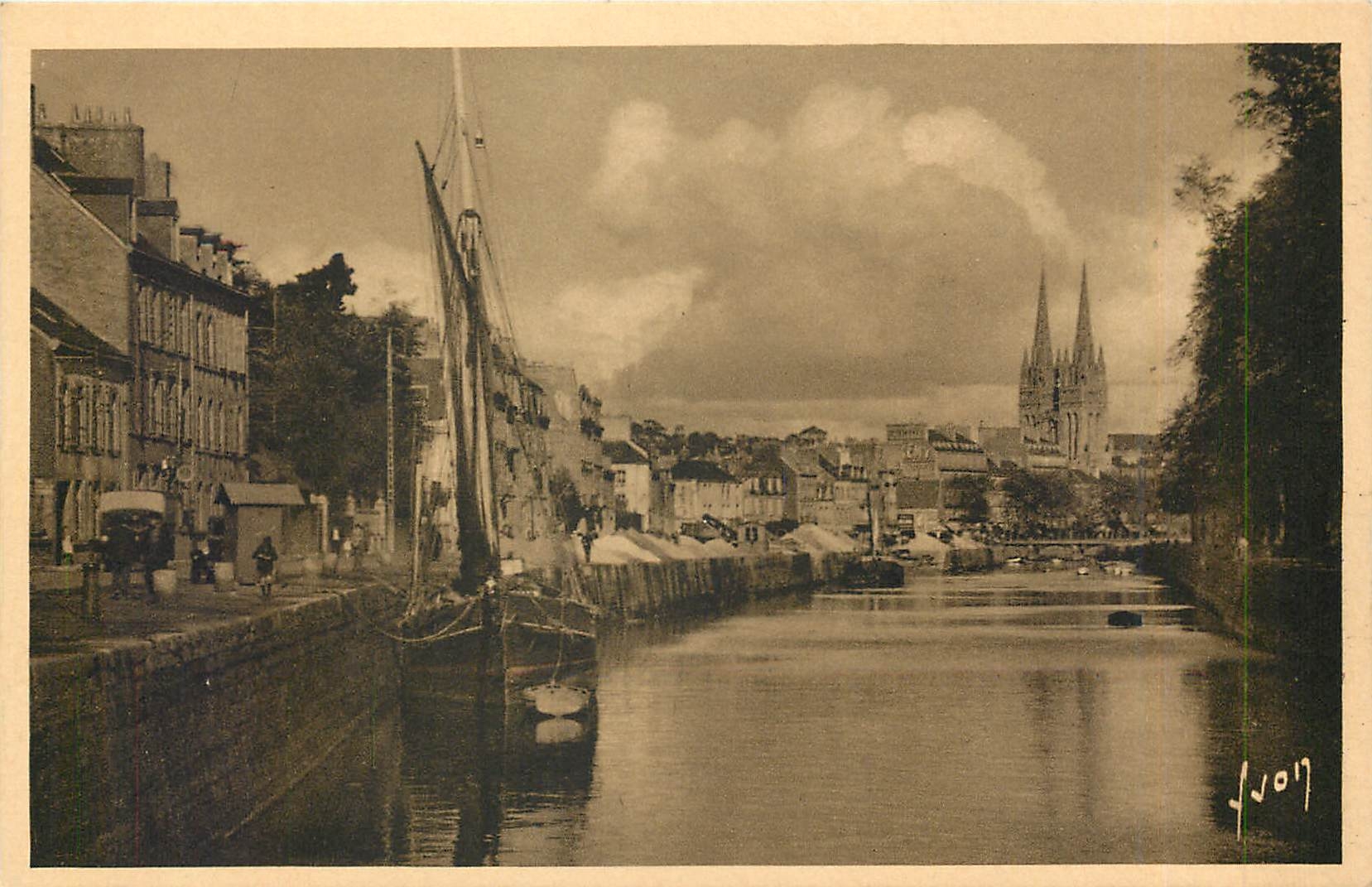 CPA QUIMPER(FINISTERE) Les bords de l'Odet Bateau