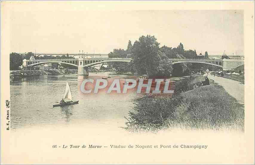 CPA LE TOUR DE MARNE-Viaduc de Nogent et Pont de Champigny