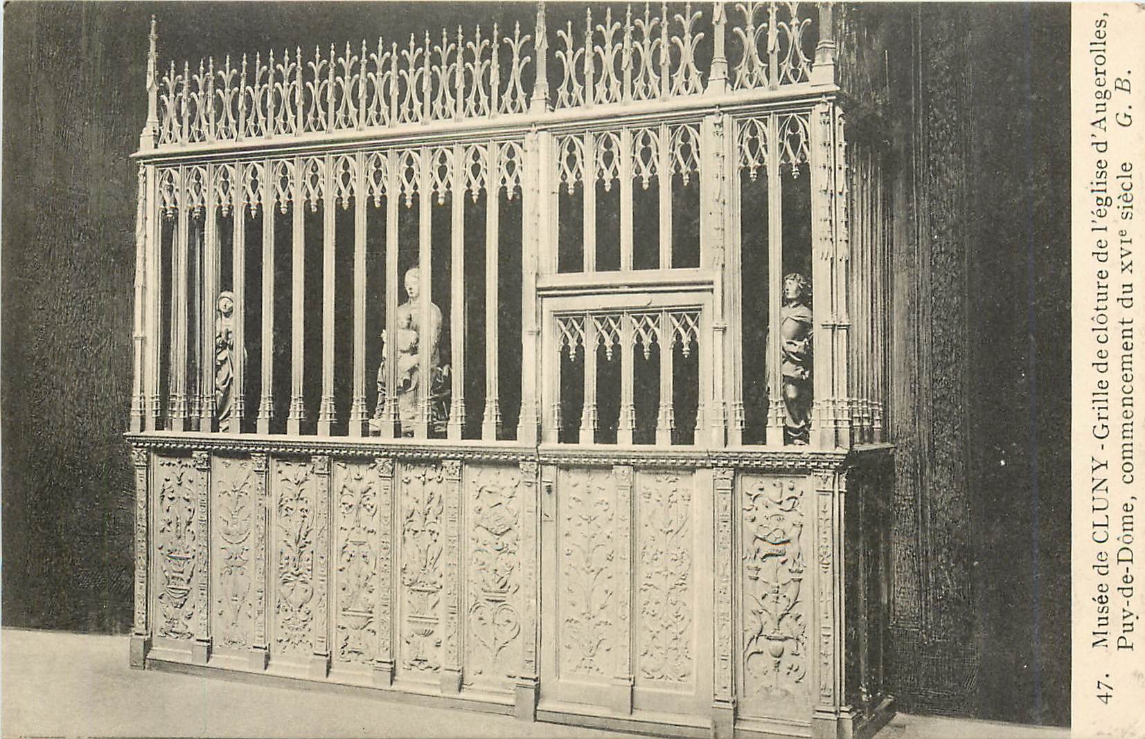 CPA Musee de CLUNY-Grille de cloture de l'Eglise d'Augerolles Puy- de- Dome commencement du XVI e si