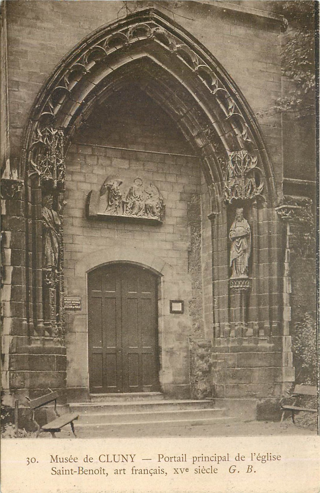 Museum of CLUNY — Main Portal of the Church of Saint-Benoît, French Art, 15th Century — G. B.