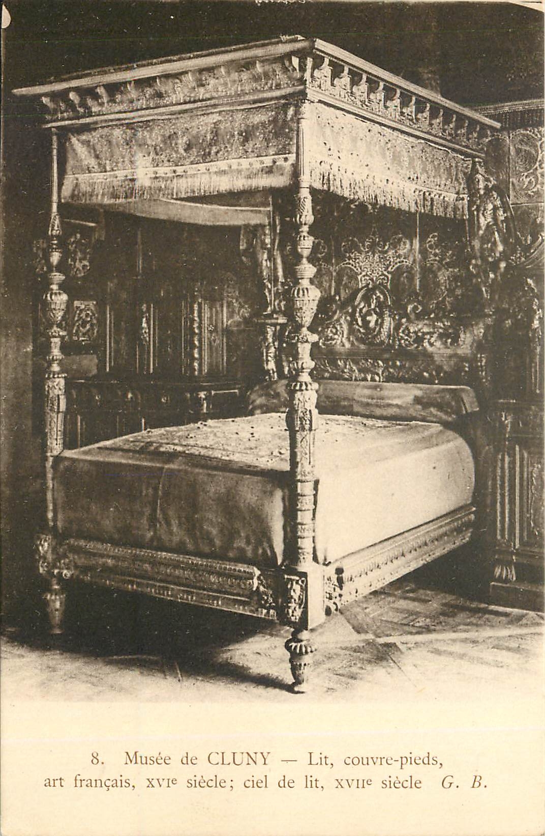 CPA Musee de CLUNY-Lit  couvre-pieds rt francais XVI es  ciel de lit. XVIIe s