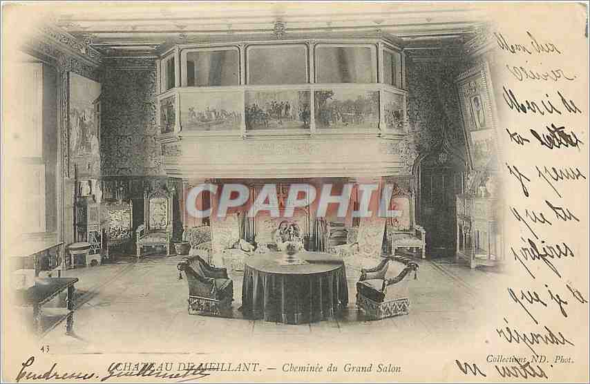 CPA CHATEAU DE MEILLANT-Cheminee du Grand Salon