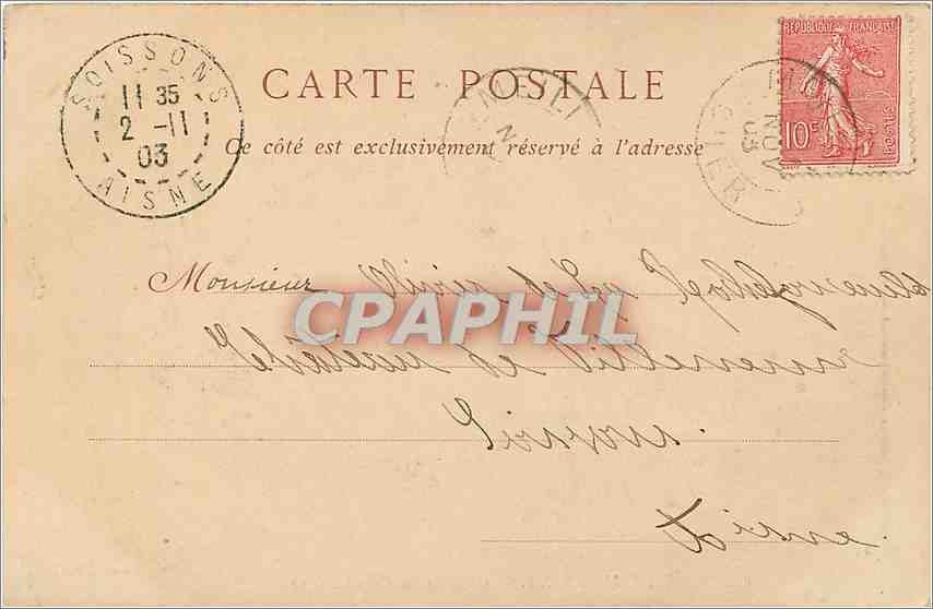 CPA CHATEAU DE MEILLANT-Cheminee du Grand Salon — Verso