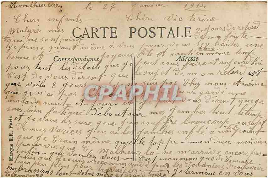 Fleurs de Fête — Éditeur inconnu, n° 2136 — Achterkant