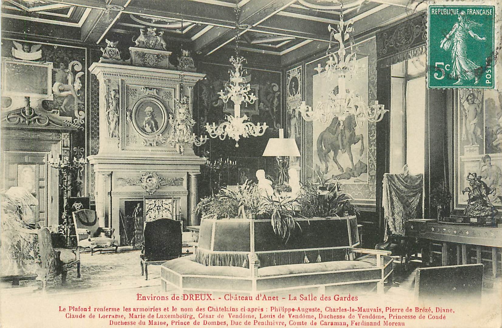 Environ de DREUX — Château d'Anet — La Salle des Gardes — Éditeur non visible