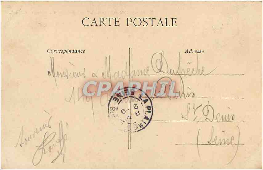 CPA Chateau de CHANTILLY-La Grille d'Honneur C.L.C — Rückseite