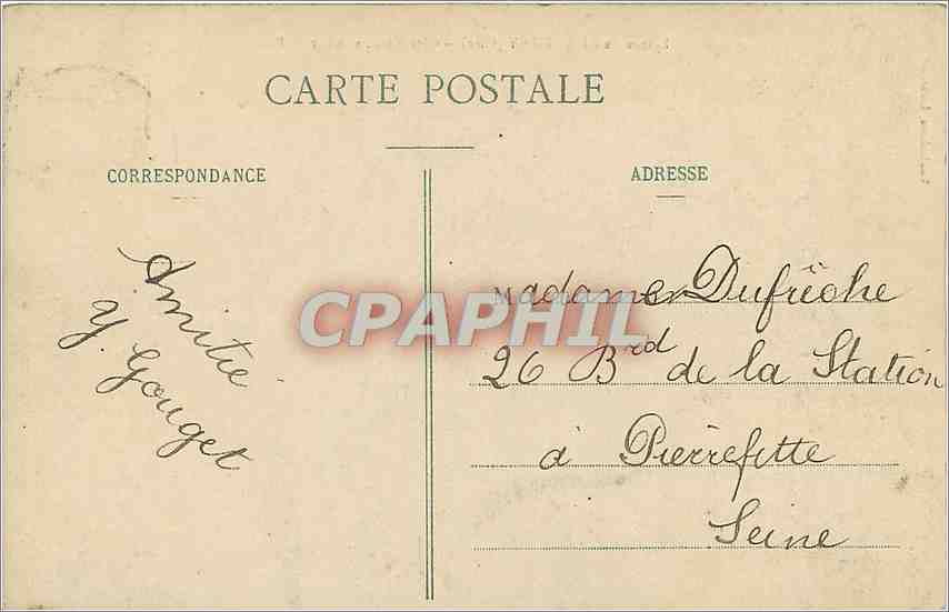 CPA Chateau de CHANTILLY-(Oise) -Cote Nord  vue sur le Parc — Rückseite