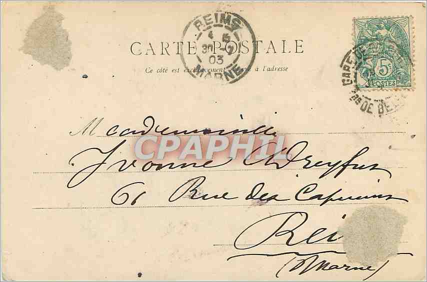 CPA Belfort-Le lion de Bartholdi et le Chateau — Rückseite