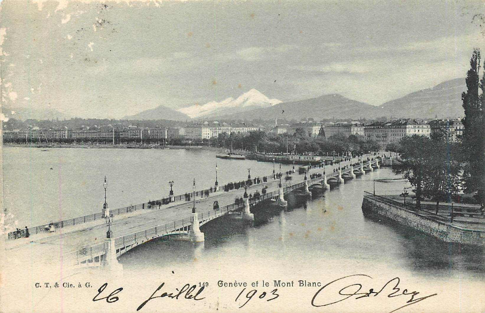CPA Geneve et le mont blanc